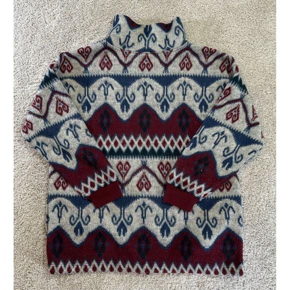 On Your Mark 1/4 Zip Geometric Patterned Sweater Men’s Medium Pull Over - Picture 3 of 7